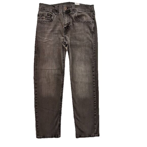 Y2K Men's True Religion Devin‎ Straight Leg Loose Fit Denim Jeans 33 X 28.75 Blk - Picture 1 of 11
